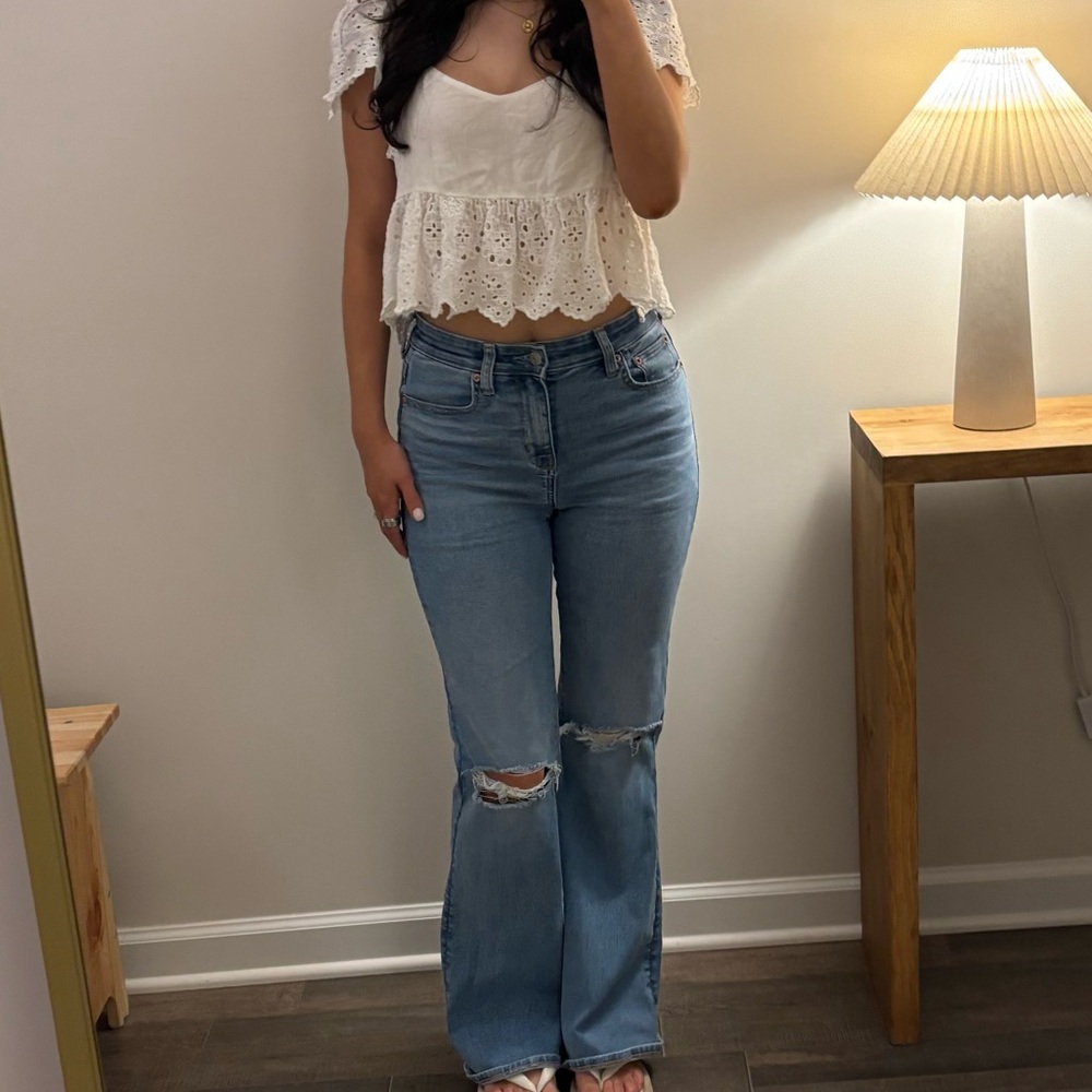 AE Super High Rise Flare Jeans